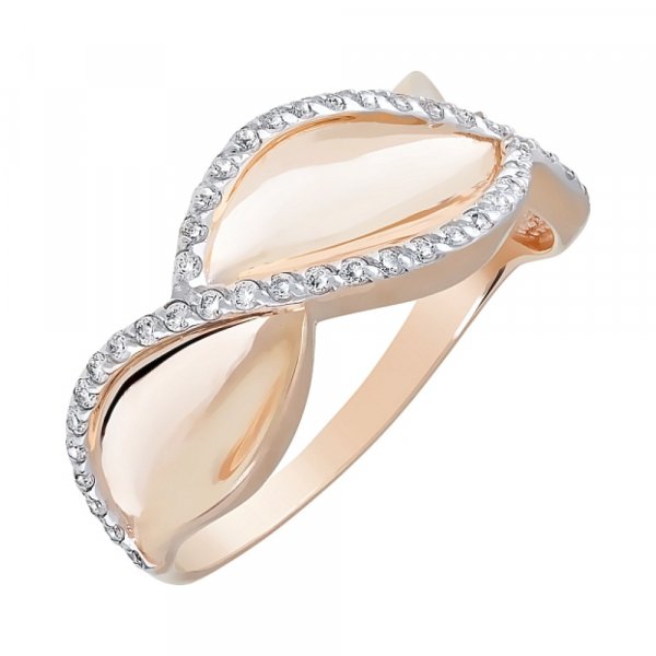 Золотое кольцо с фианитами № 121708