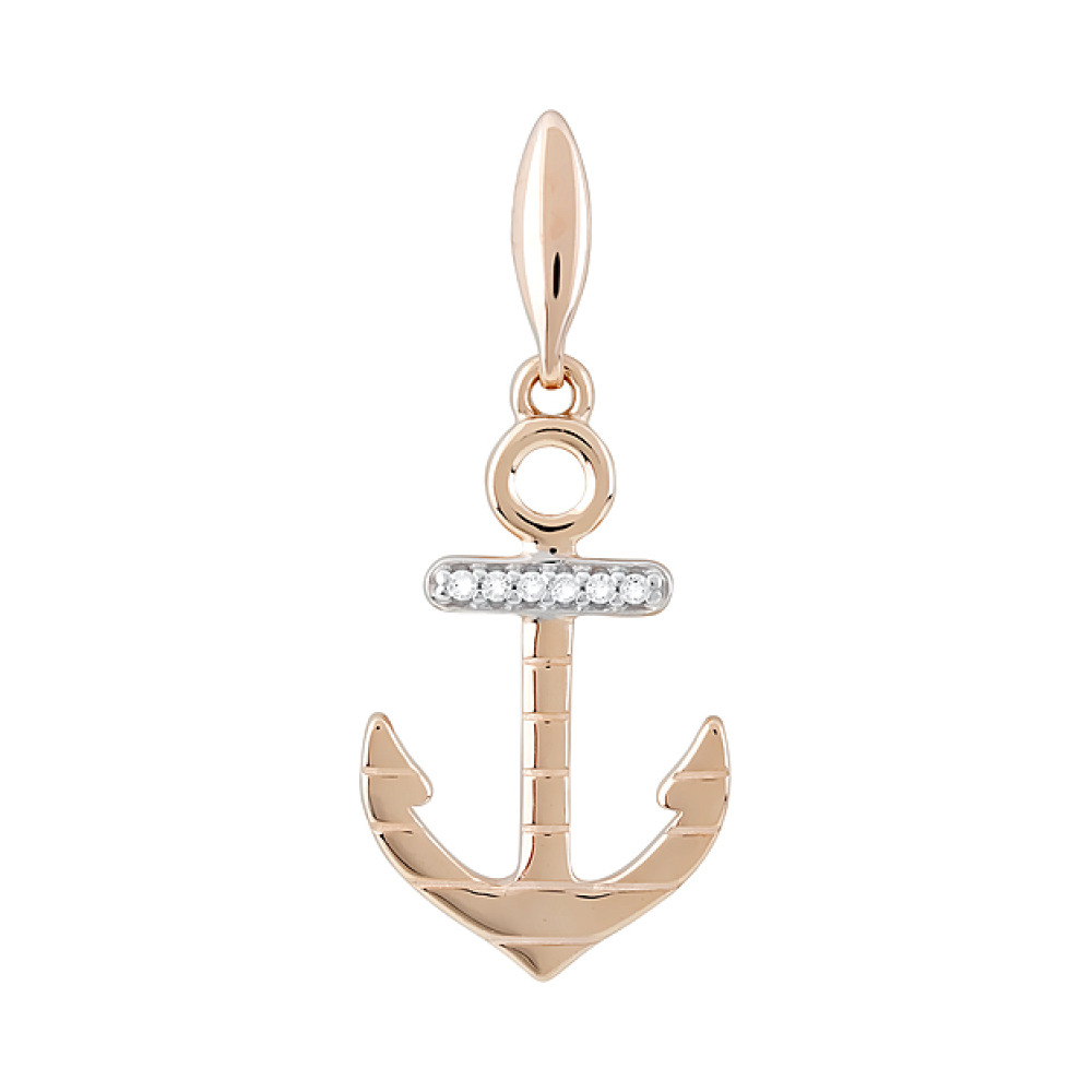 Серебряное кольцо с аметистом, фианитом и золот. покр. № 75035