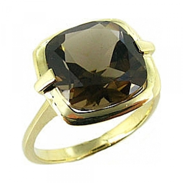 Золотое кольцо с раухтопазом № 65391