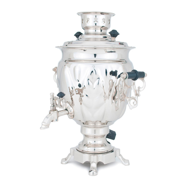 Самовар электрический "желудь", 3 литра, никелированный