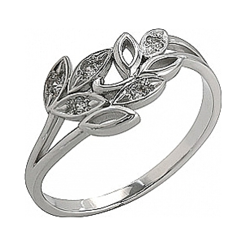 Золотое кольцо с фианитом № 76251