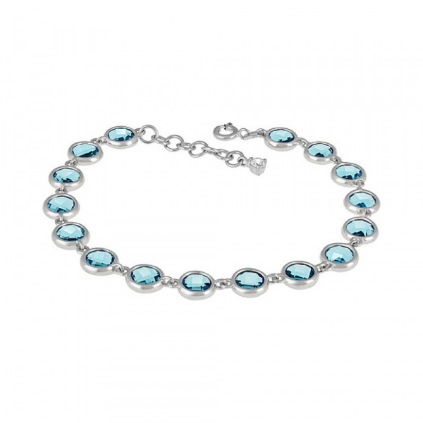 Серебряный браслет с алпанитом и фианитом № 133271