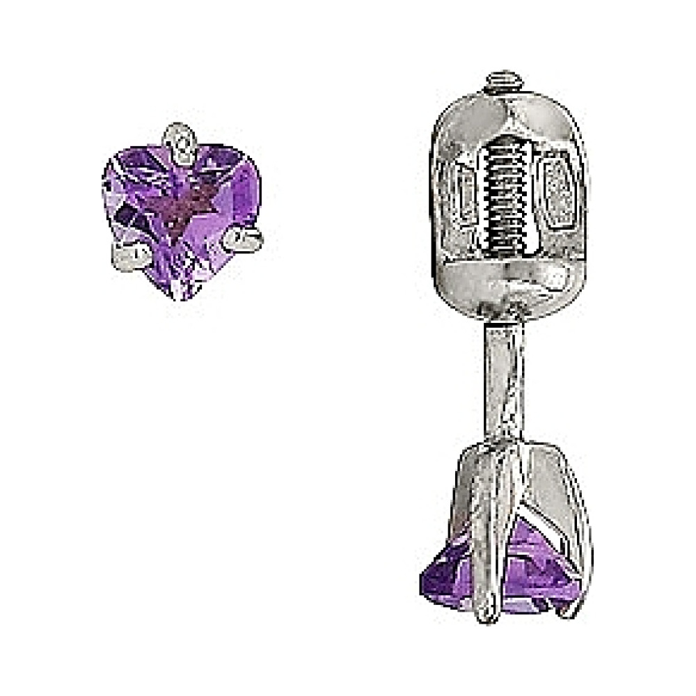 Пуссеты с аметистом № 77516