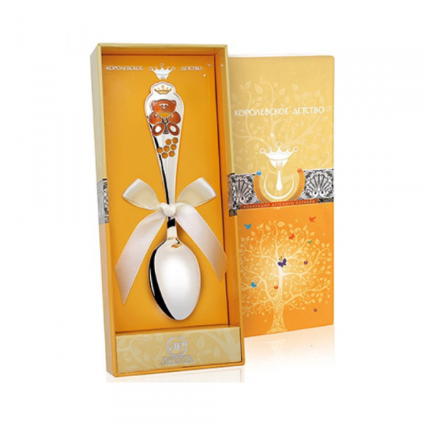 Детская серебряная ложка «Мишка» 442ЛЖ05808