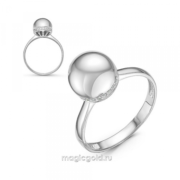 Серебряное кольцо с фианитом № 161249