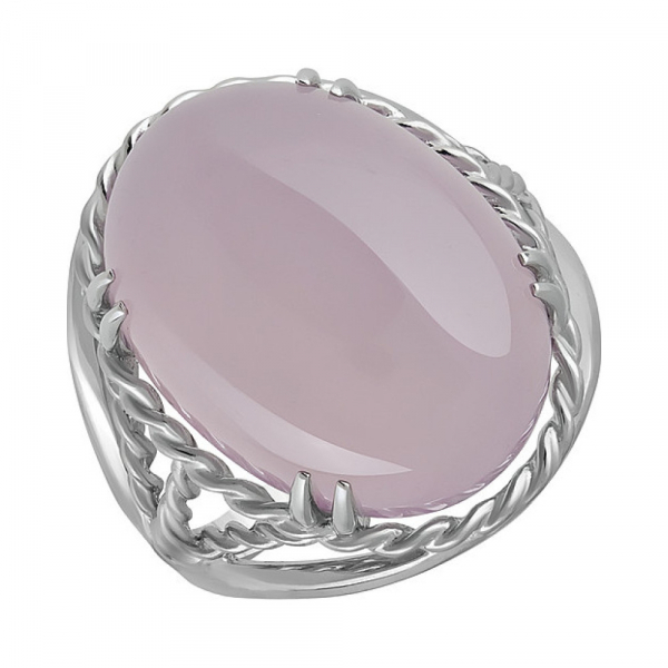 Серебряное кольцо с розовым ониксом  № 128064