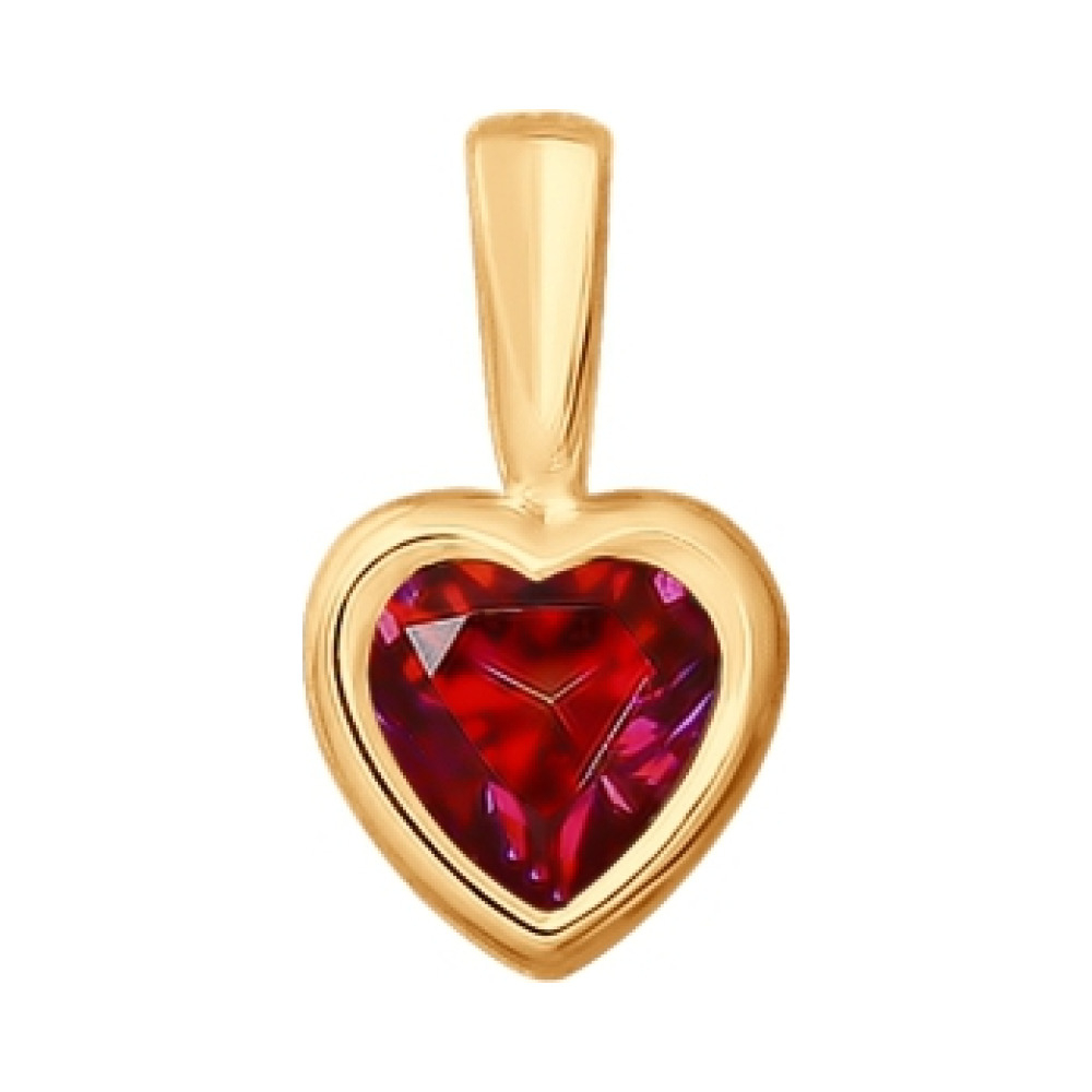 Золотая подвеска с кристаллом swarovski № 161659