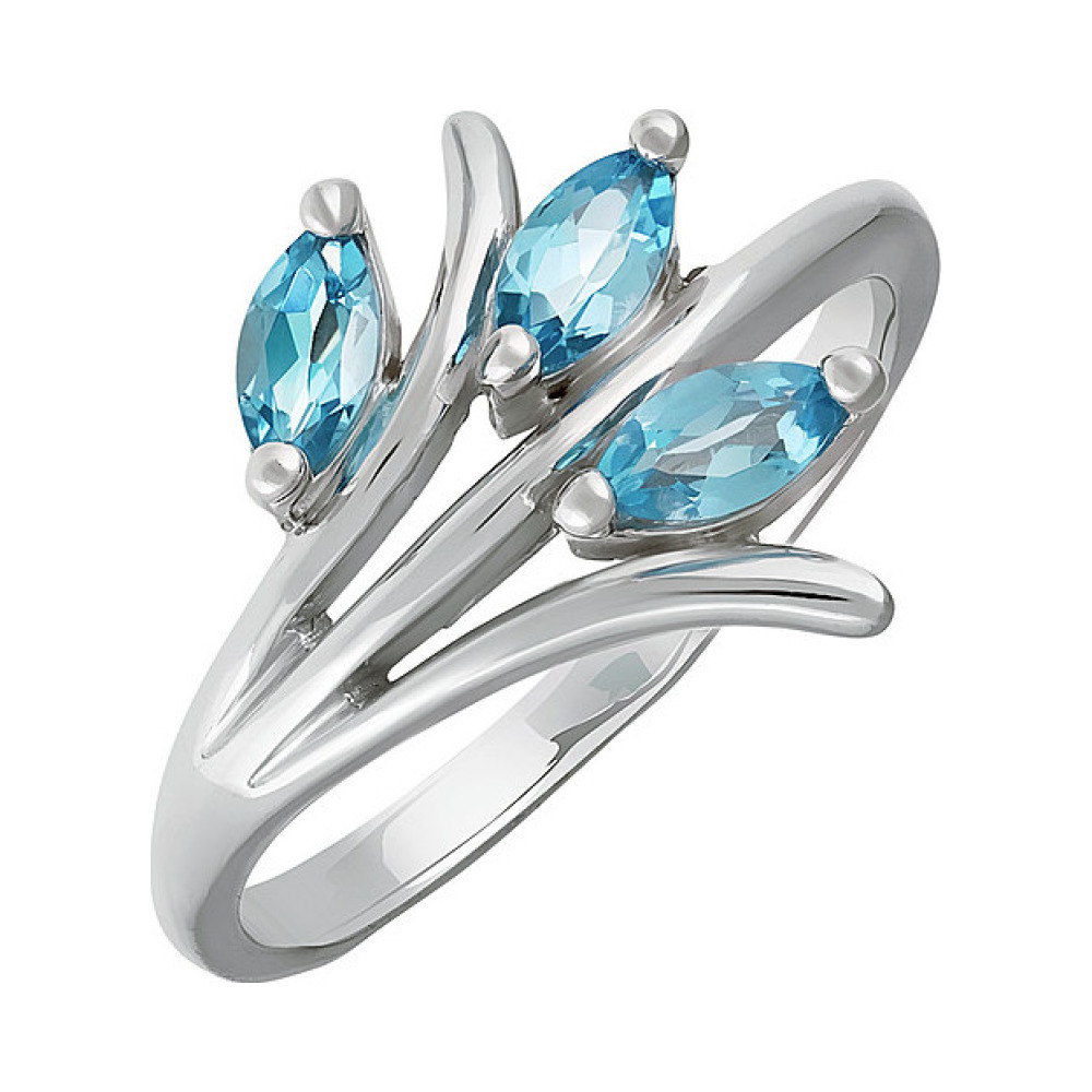 Серебряное кольцо с топазом № 108338