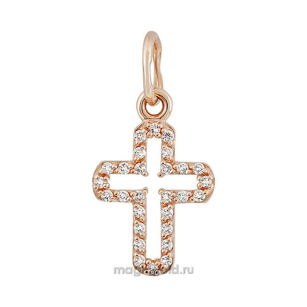 Золотая подвеска с фианитом № 142157