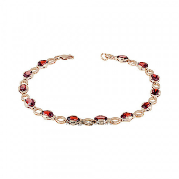 Золотой браслет с гранатом № 138874