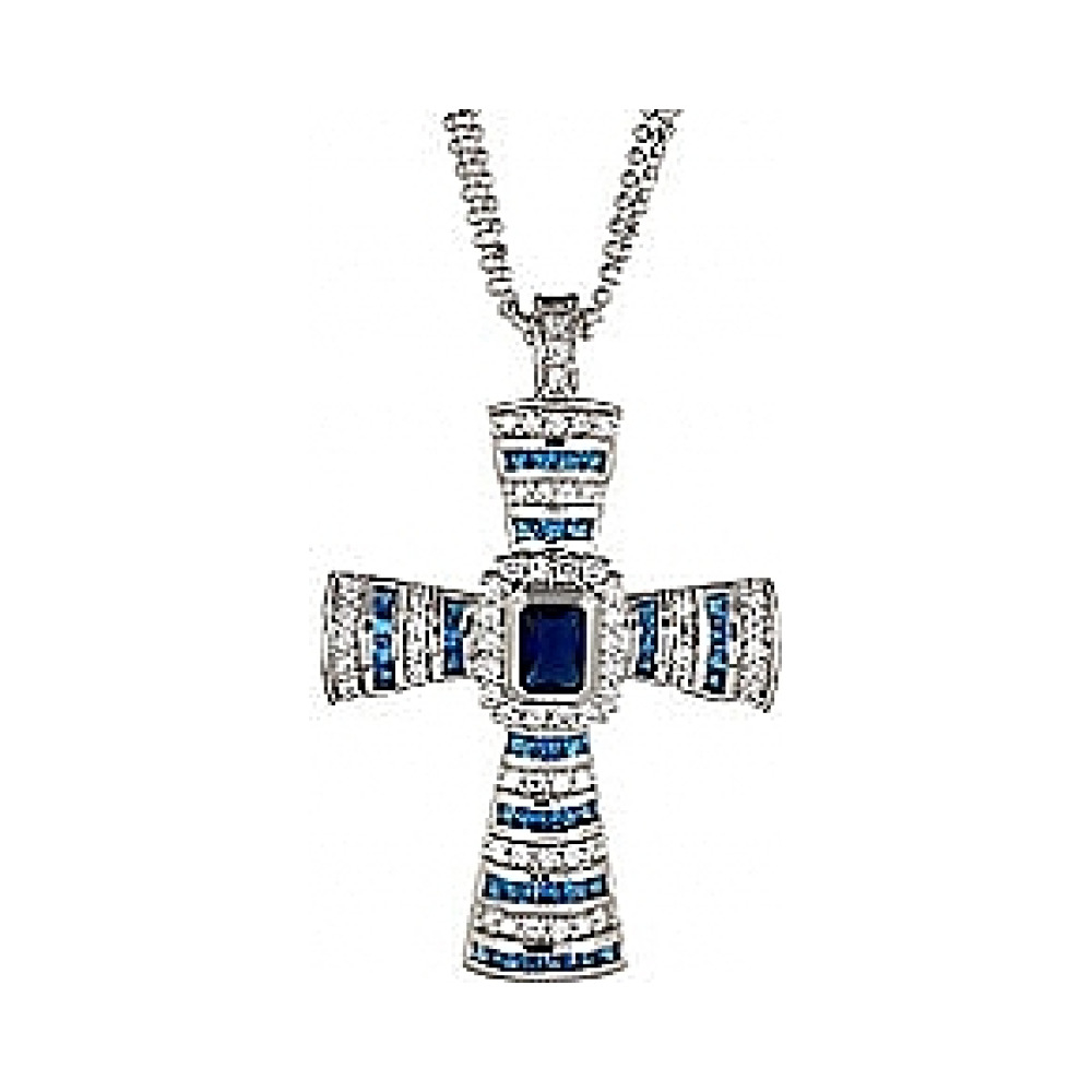 Серебряное колье с фианитами № 68650