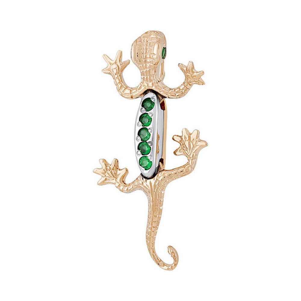 Золотая подвеска с фианитом № 133440