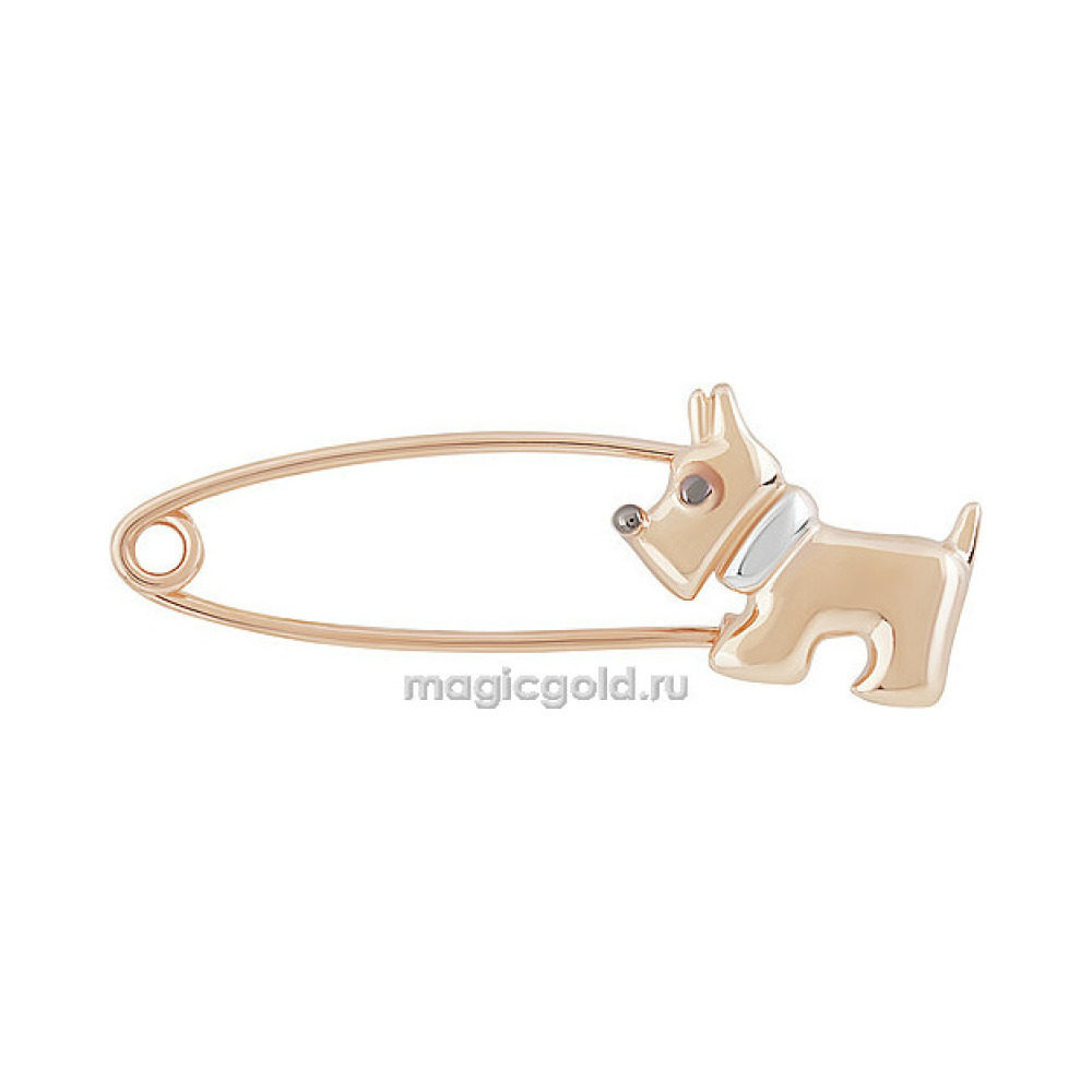 Золотая брошь без камня № 155885