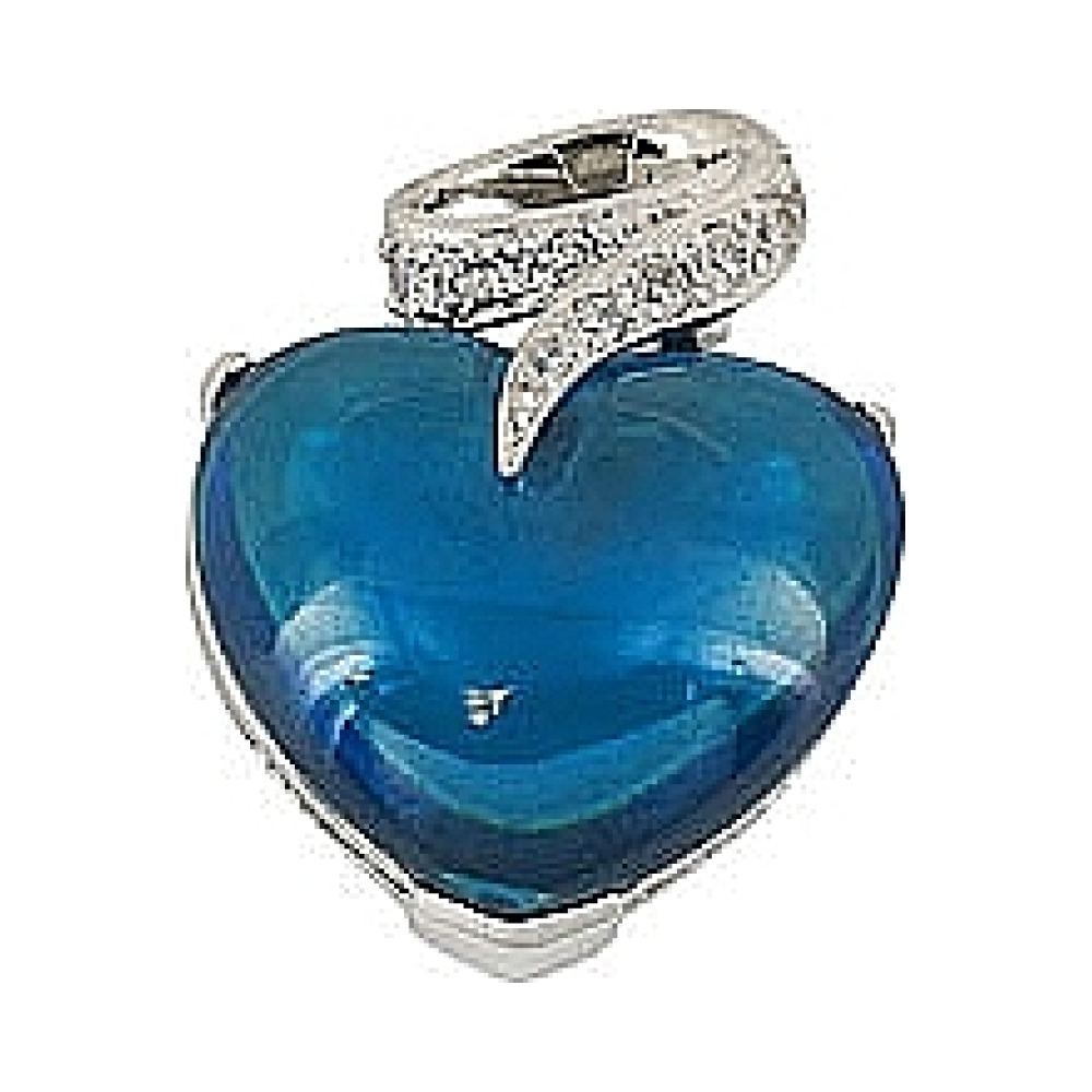 Серебряная подвеска с фианитом № 68568