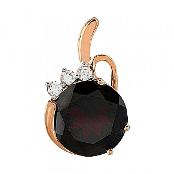 Подвеска с гранатом и фианитом № 103964