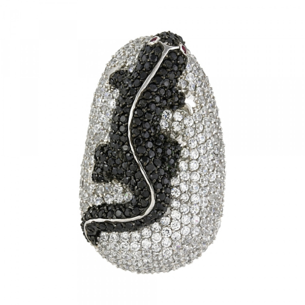 Серебряная подвеска с фианитом и имитац.рубина № 82632