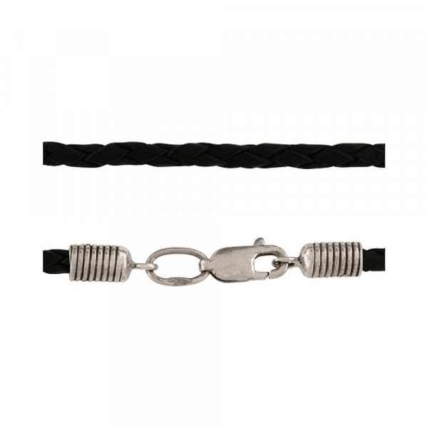 Шнурок плетеный кожаный № 77319