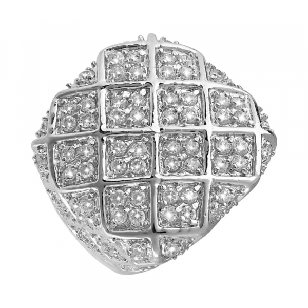 Серебряное кольцо с фианитом № 80881