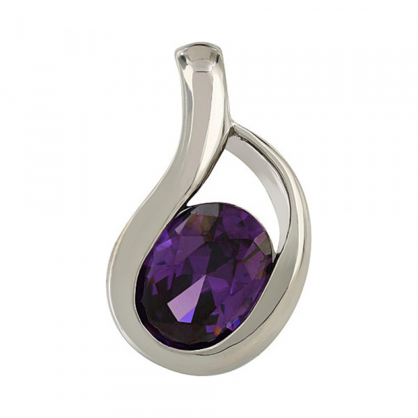 Серебряная подвеска с фианитом № 107266