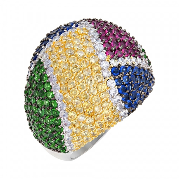 Серебряное кольцо с фианитом № 99627