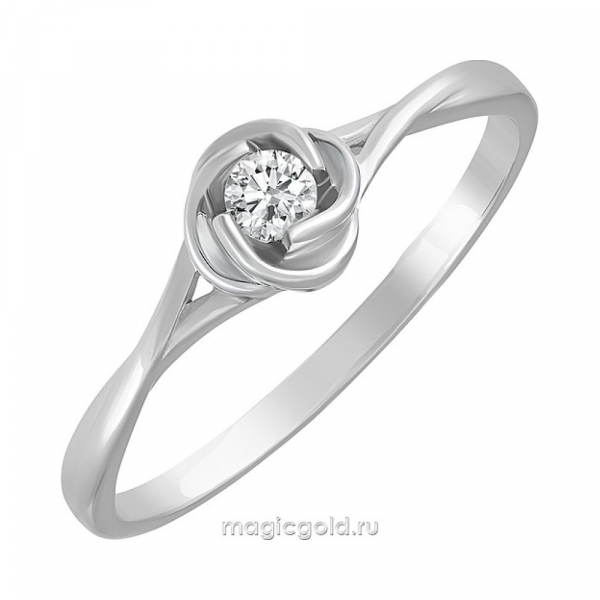 Серебряное кольцо с фианитом № 171362