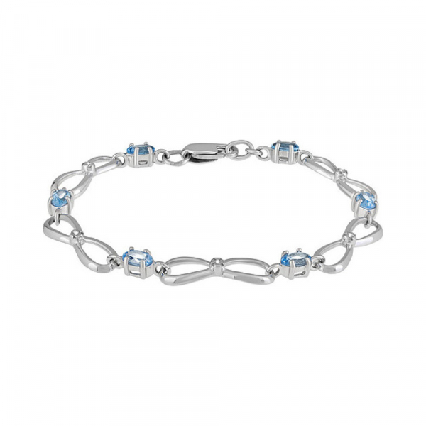 Серебряный браслет с топазом № 130117