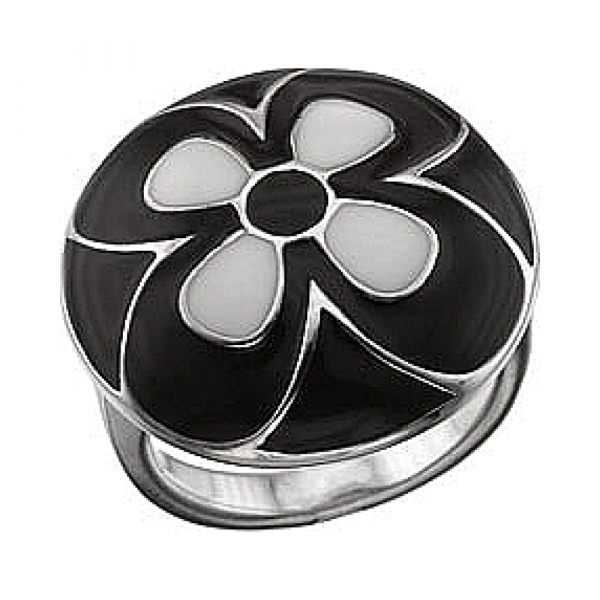 Серебряное кольцо с эмалью № 38527