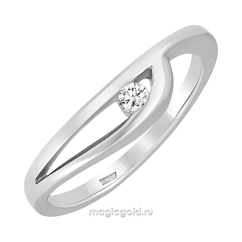 Серебряное кольцо с фианитом № 171361