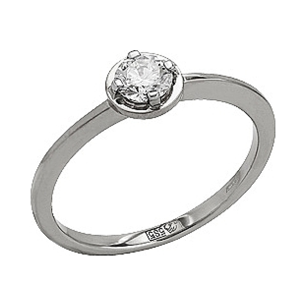 Кольцо с бриллиантом № 112349