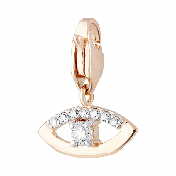 Золотая подвеска с фианитами № 129966