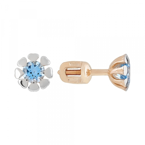 Пуссеты с топазом № 120918