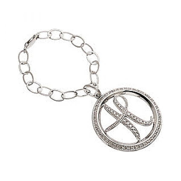 Серебряная подвеска с фианитом № 36190