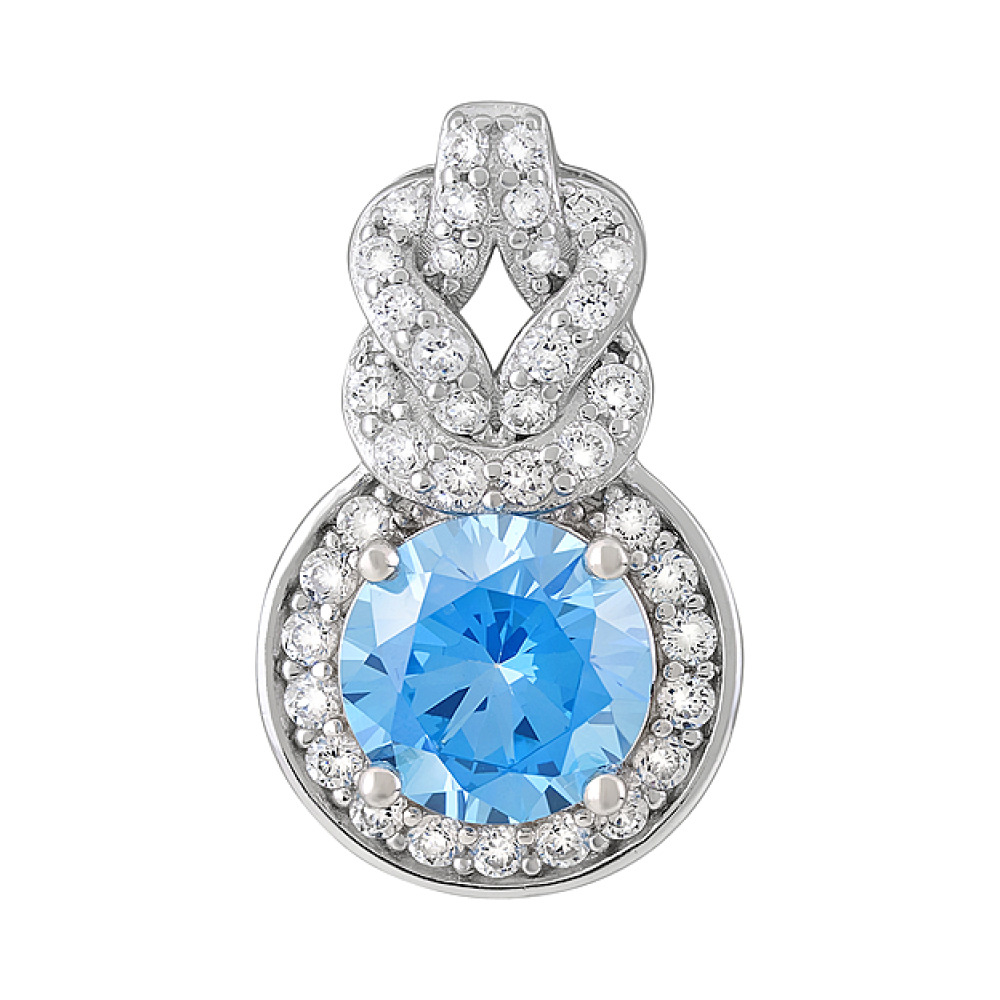 Серебряная подвеска с фианитами № 117505