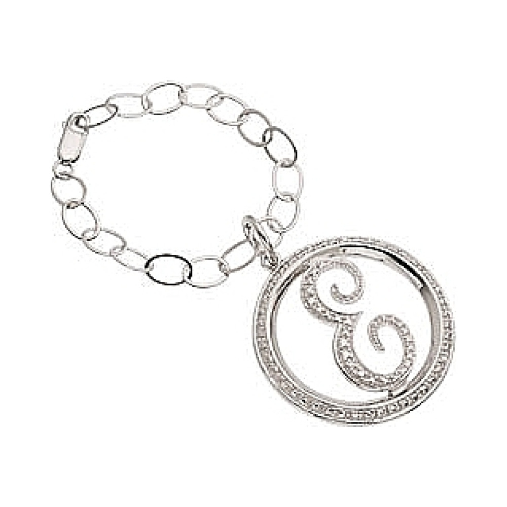 Серебряная подвеска с фианитом № 36185