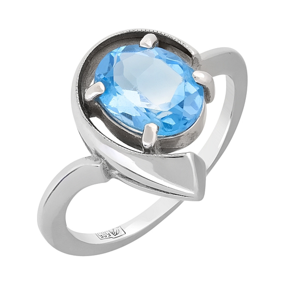 Золотое кольцо с топазом № 8720