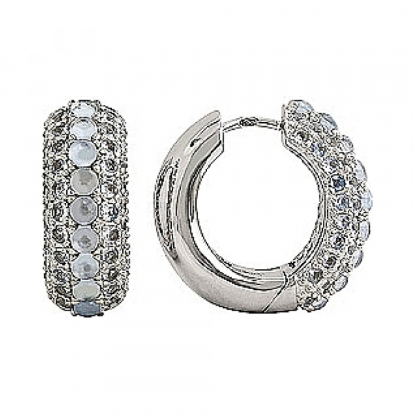 Серебряные серьги с имитац. шпинели № 80433