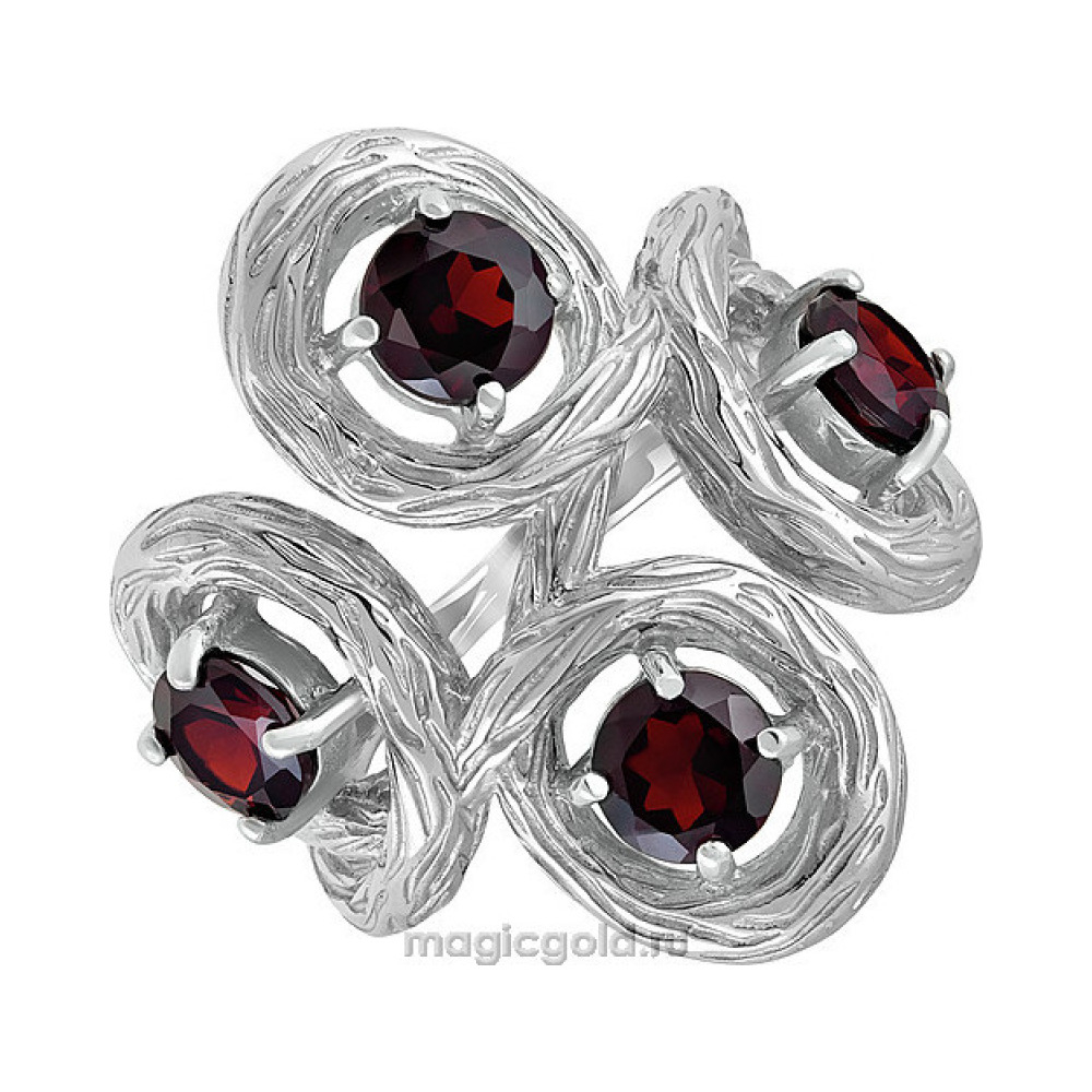 Серебряное кольцо с гранатом № 134789