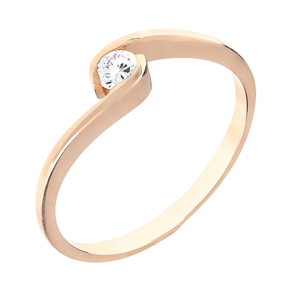 Золотое кольцо с фианитами № 112790