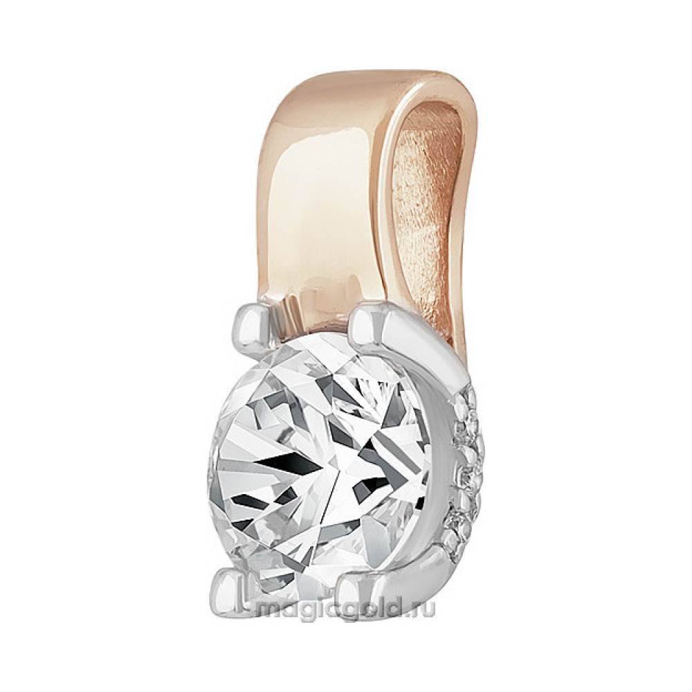 Золотая подвеска с фианитами № 139268