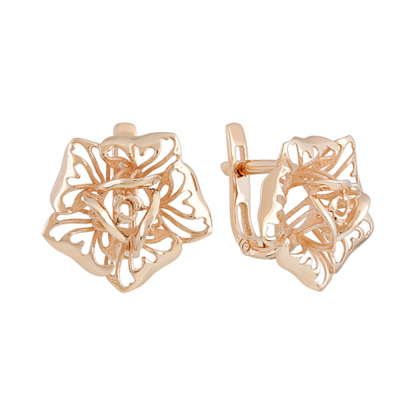 Золотые серьги без камня № 130057