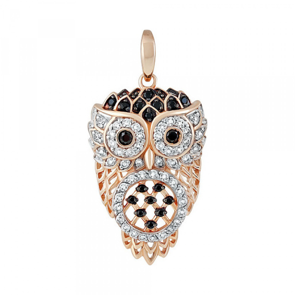 Золотая подвеска с фианитом № 137425