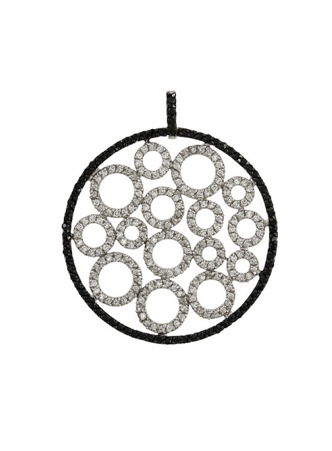 Серебряная подвеска с фианитом № 106274