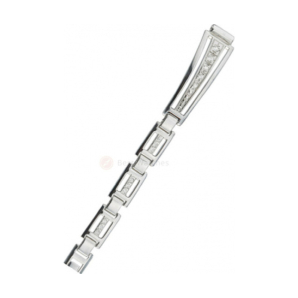 Серебряный браслет для часов № 0165008