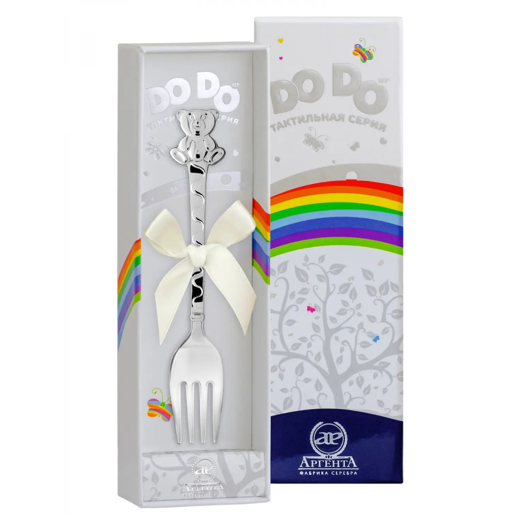 Вилка детская DODO Медведь из серебра 925 пробы