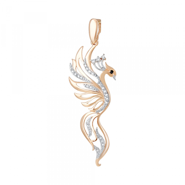 Золотая подвеска с фианитом № 129999