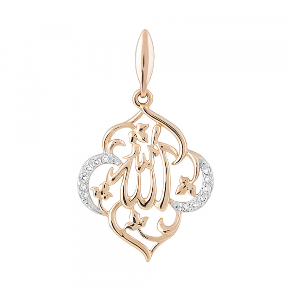 Золотая подвеска с фианитами № 128626