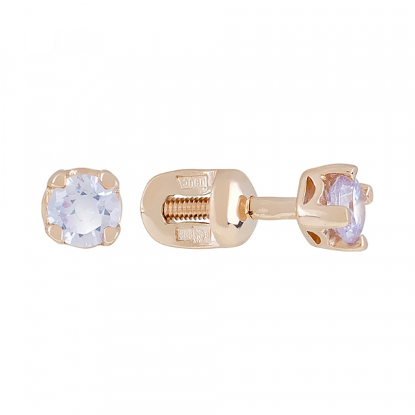 Пуссеты с фианитом № 122188