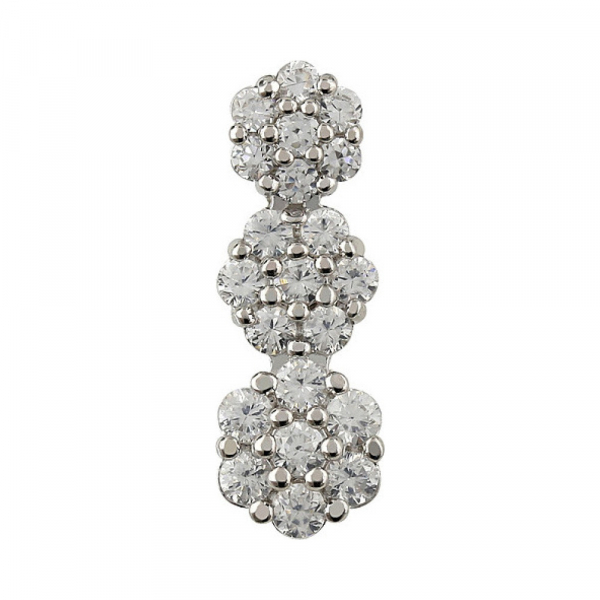 Серебряная подвеска с фианитом № 107244