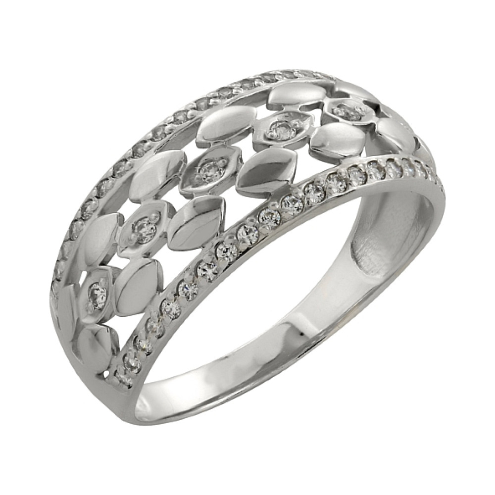 Золотое кольцо с фианитом № 98533