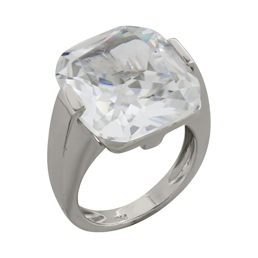 Серебряное кольцо с фианитом № 99368